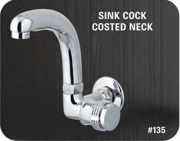 Sink Cock Costed Neck  Sink Mixer#135 By Gohar Sanitary Fittings