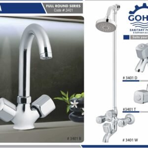 Nova Bath Set By Gohar Sanitary Fittings - Full Round Series Cod-3401