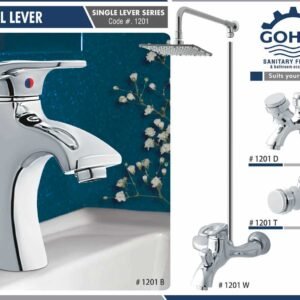Oreal Bath Set By Gohar Sanitary Fittings - Full Round Series Cod-1201
