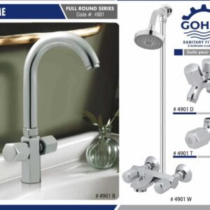 Prime Bath Set By Gohar Sanitary Fittings -Full Round Series Cod-4901