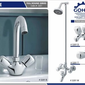 Prime Bath Set By Gohar Sanitary Fittings - Full Round Series Cod-3201
