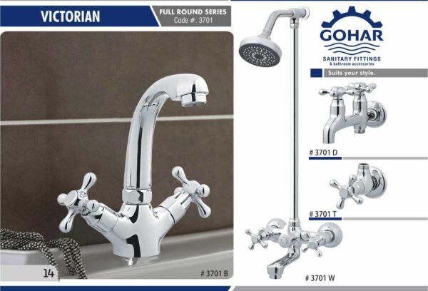 Victorian Bath Set By Gohar Sanitary Fittings - Full Round Series Cod-3701