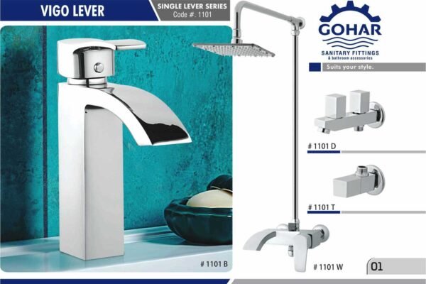 Vigo Lever Bath Set By Gohar Sanitary Fittings - Single Lever Series Cod-1101